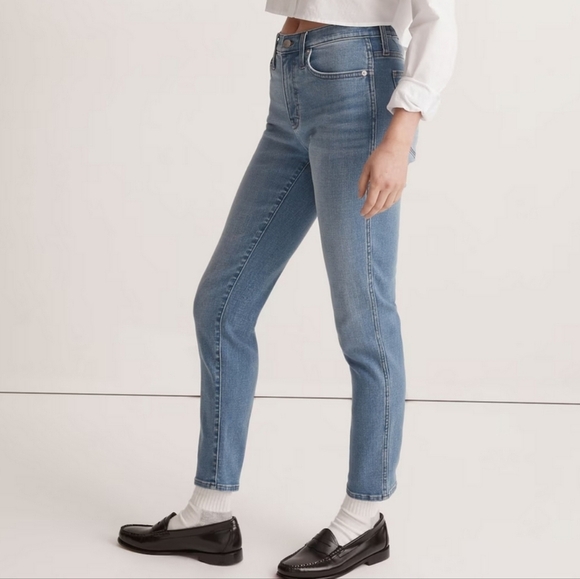 Madewell Denim - Madewell Mid-rise Stovepipe Jeans In Medium Wash 28 Skyford Wash